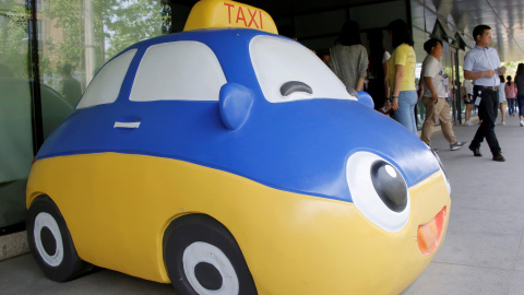 La mascota de la empresa china, Didi Chuxing, que hasta hace tres días no fue legalizada formalmente por el gobierno chino/REUTERS La mascota de la empresa china, Didi Chuxing, que hasta hace tres días no fue legalizada formalmente por el gobierno chino/REUTERS