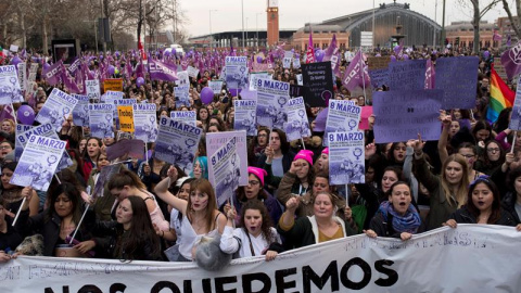 Manifestación feminista en Madrid. / LUCA PIERGIOVANNI (EFE)
