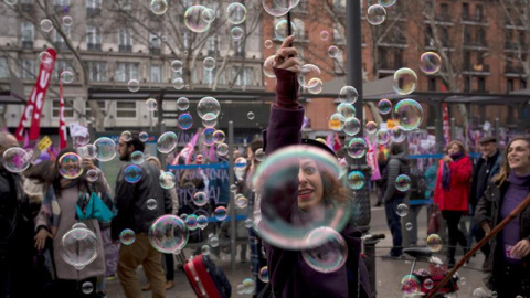 Manifestación feminista en Madrid. / LUCA PIERGIOVANNI (EFE)
