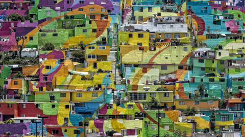 Vista parcial de la colina " Las Palmitas " en Pachuca, estado de Hidalgo, México . AFP PHOTO / OMAR TORRES