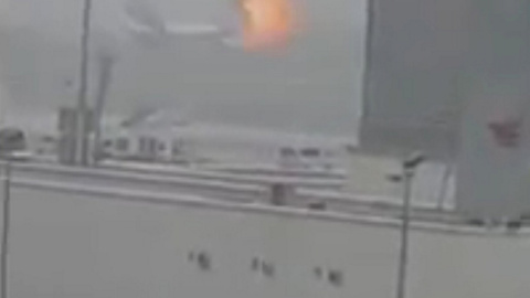 El avión accidentado al aterizar en el Aeropuerto Internacional de Dubái