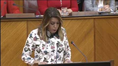 Susana DÃaz a Juan Manuel Moreno: "Usted llega a la presidencia con los herederos del franquismo" Susana DÃaz a Juan Manuel Moreno: "Usted llega a la presidencia con los herederos del franquismo"