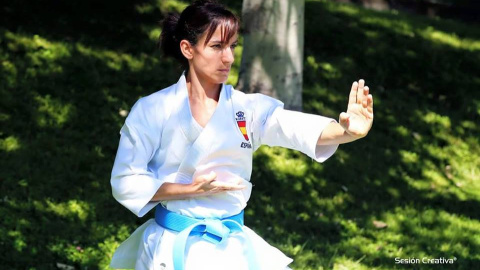 La karateka Sandra Sanchez. La karateka Sandra Sanchez.
