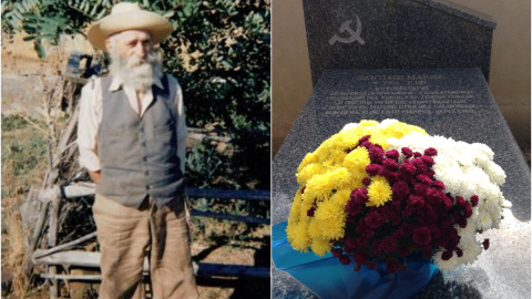 Tumba de Santiago Marcos, el poeta topo. Tumba de Santiago Marcos, el poeta topo.