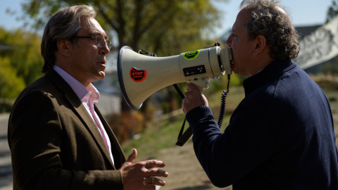 Una secuencia de la película, con Javier Bardem y Óscar de la Fuente. Una secuencia de la película, con Javier Bardem y Óscar de la Fuente.