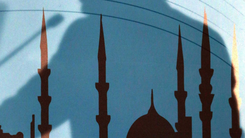 La silueta de Erdogan durante un acto del presidente turco en Ankara. - REUTERS La silueta de Erdogan durante un acto del presidente turco en Ankara. - REUTERS