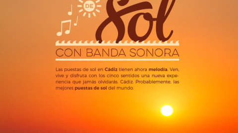 Cartel de la iniciativa 'Puestas de Sol con Banda Sonora', en Cádiz