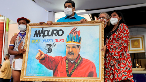Fotografía cedida por prensa de Miraflores del presidente venezolano Nicolás Maduro durante un acto de gobierno en Caracas. Fotografía cedida por prensa de Miraflores del presidente venezolano Nicolás Maduro durante un acto de gobierno en Caracas.