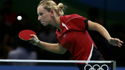 La española Galia Dvorak ha quedado eliminada del torneo individual femenino de tenis de mesa. /REUTERS La española Galia Dvorak ha quedado eliminada del torneo individual femenino de tenis de mesa. /REUTERS