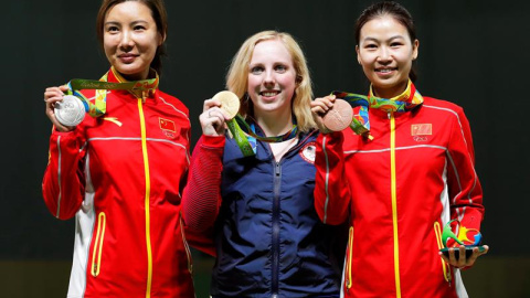 Virginia Thrasher se ha convertido en el primer oro de los Juegos de Río. /REUTERS Virginia Thrasher se ha convertido en el primer oro de los Juegos de Río. /REUTERS