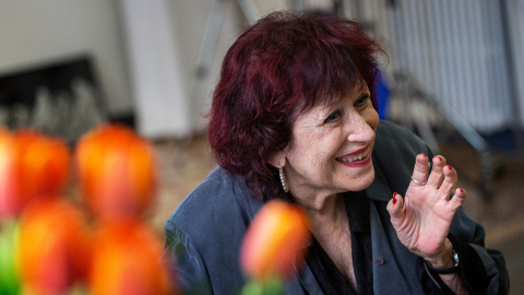 Pilar Aymerich, durant l'entrevista amb 'Públic'. Pilar Aymerich, durant l'entrevista amb 'Públic'.