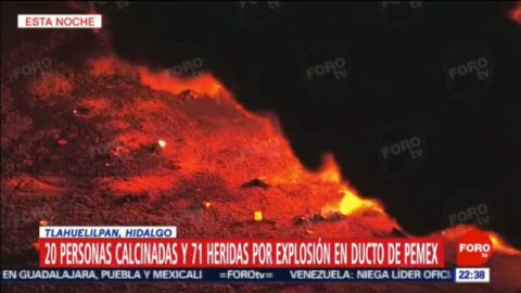 Al menos 20 muertos al explotar una toma clandestina de combustible en México Al menos 20 muertos al explotar una toma clandestina de combustible en México