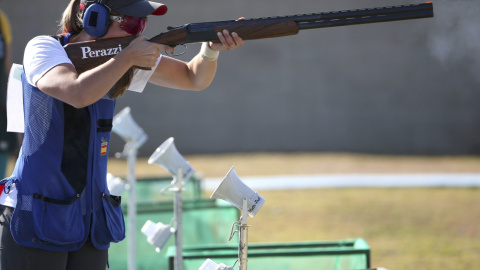 La tiradora española Fátima Gálvez durante su participación en los Juegos de Río. /REUTERS