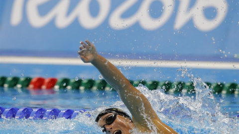 Mireia Belmonte durante la prueba de los 400 libres en Río 2016. /REUTERS Mireia Belmonte durante la prueba de los 400 libres en Río 2016. /REUTERS