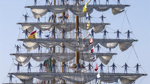 El buque escuela de la Armada de México "Cuauhtémoc" que se encuentra haciendo el crucero de instrucción, "Ibero Atlántico 2016", llega al puerto de Las Palmas de Gran Canaria, su última escala europea, desde donde continuará su travesía cr