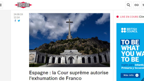 24-09-2019.- 'Liberation': "España: la Corte Suprema española autoriza la exhumación de Franco"