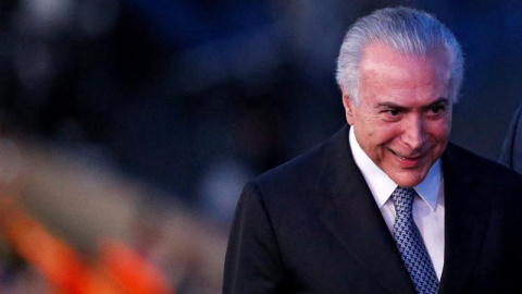 El presidente interino, Michel Temer, durante la ceremonia de apertura de los Juegos Olímpicos de Río 2016. EFE