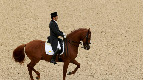 Claudio Castilla durante el concurso de Doma Clásica. /REUTERS Claudio Castilla durante el concurso de Doma Clásica. /REUTERS