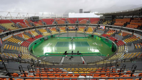 Aspecto de la pista central del centro olímpico de tenis. /REUTERS Aspecto de la pista central del centro olímpico de tenis. /REUTERS