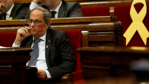 25/09/2019.- El presidente de la Generalitat, Quim Torra, en el Parlament. / EFE - TONI ALBIR 25/09/2019.- El presidente de la Generalitat, Quim Torra, en el Parlament. / EFE - TONI ALBIR