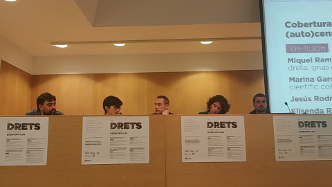 La taula que ha abordat l'extrema dreta en la jornada "Els Drets es Defensen". La taula que ha abordat l'extrema dreta en la jornada "Els Drets es Defensen".