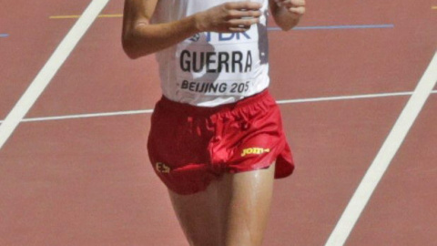 El atleta español Javier Guerra, al finalizar la prueba de maratón, en el Campeonato del Mundo de Atletismo, en Pekín. EFE/Lavandeira jr