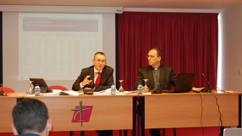 El vicesecretario para Asuntos Económicos de la Conferencia Episcopal, Fernando Giménez Barriocanal, en la presentación datos IRPF a favor de la Iglesia Católica. El vicesecretario para Asuntos Económicos de la Conferencia Episcopal, Fernando Giménez Barriocanal, en la presentación datos IRPF a favor de la Iglesia Católica.