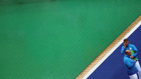 La piscina con el agua verde. REUTERS/Kai Pfaffenbach La piscina con el agua verde. REUTERS/Kai Pfaffenbach