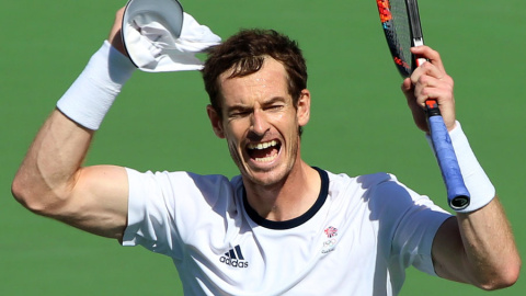 Murray celebra su victoria ante Nishikori. REUTERS/Kevin Lamarque Murray celebra su victoria ante Nishikori. REUTERS/Kevin Lamarque