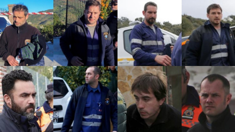 Estos son los ocho mineros asturianos que trabajan en el rescate de Julen. Estos son los ocho mineros asturianos que trabajan en el rescate de Julen.