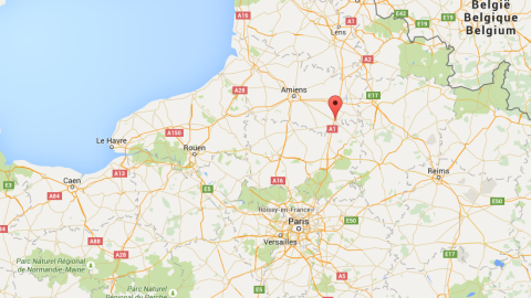Mapa de la localidad de Roye, en el norte de Francia, donde se ha producido el tiroteo. GOOGLE Mapa de la localidad de Roye, en el norte de Francia, donde se ha producido el tiroteo. GOOGLE