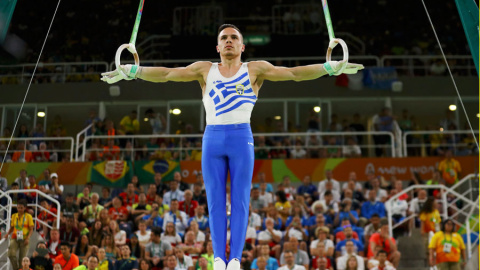 Petrounias, durante su ejercicio. REUTERS/Mike Blake Petrounias, durante su ejercicio. REUTERS/Mike Blake