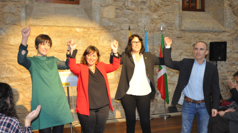 BNG, Bildu y ERC presentan su coalición para las europeas con una llamada a "frenar el fascismo" y la "represión" BNG, Bildu y ERC presentan su coalición para las europeas con una llamada a "frenar el fascismo" y la "represión"