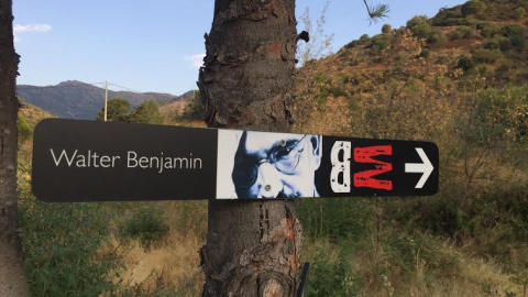 Señalización de la ruta en el lado catalán Señalización de la ruta en el lado catalán