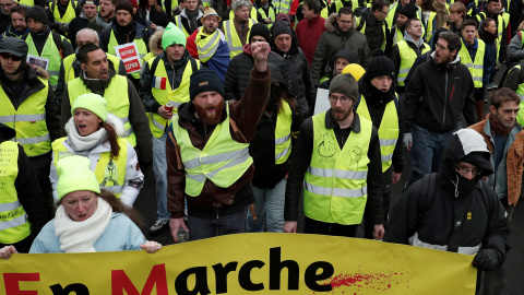 Protesta de los chalecos amarillos en París por undécimo sábado consecutivo. REUTERS/Benoit Tessier Protesta de los chalecos amarillos en París por undécimo sábado consecutivo. REUTERS/Benoit Tessier