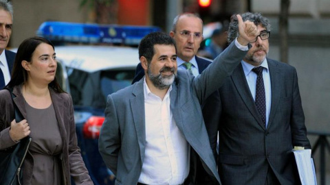 Jordi Sánchez a su llegada a la Audiencia Nacional - EFE Jordi Sánchez a su llegada a la Audiencia Nacional - EFE