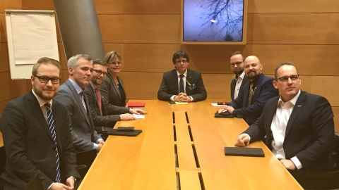 Puigdemont en el llamado 'Govern en el exilio'. Puigdemont en el llamado 'Govern en el exilio'.