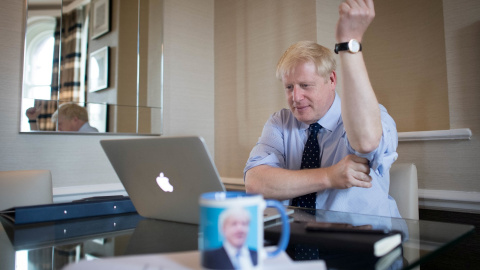 01/10/2019 - El primer ministro británico Boris Johnson prepara un discurso para un acto. / REUTERS - STEFAN ROUSSEAU 01/10/2019 - El primer ministro británico Boris Johnson prepara un discurso para un acto. / REUTERS - STEFAN ROUSSEAU