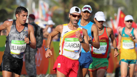 Jesús Ángel García Bragado durante los 50 kilómetros marcha./REUTERS
