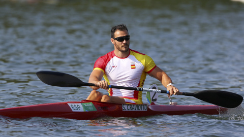 Saúl Craviotto tras terminar su serie en el K-1 200 metros./REUTERS