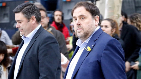 Oriol Junqueras llegando a la Audiencia Nacional el pasado 2 de noviembre de 2017. Oriol Junqueras llegando a la Audiencia Nacional el pasado 2 de noviembre de 2017.