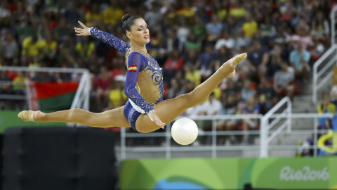 Carolina Rodríguez en el ejercicio de pelota. /REUTERS Carolina Rodríguez en el ejercicio de pelota. /REUTERS