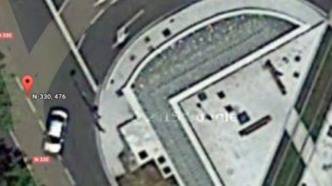 Kilómetro 476 de la N-330, Zaragoza, donde ha tenido lugar el accidente mortal que se ha saldado con la vida de dos ciclistas. GOOGLE MAPS