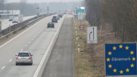 Punto en el que fue interceptado el coche de Carles Puigdemont. EFE Punto en el que fue interceptado el coche de Carles Puigdemont. EFE