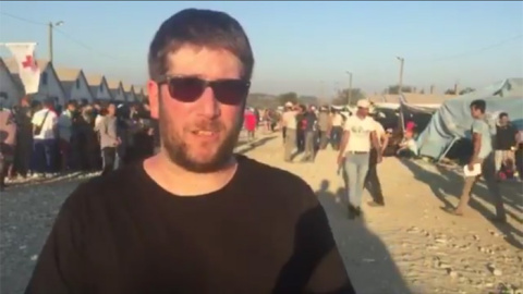 Captura de un vídeo grabado por Miguel Urbán en la frontera entre Grecia y Macedonia. Captura de un vídeo grabado por Miguel Urbán en la frontera entre Grecia y Macedonia.