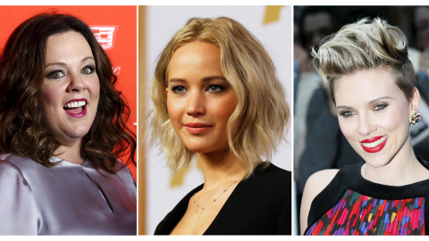 El podio de las actrices mejor pagadas según la revista 'Forbes': Melissa McCarthy, la segunda en ingresos; Jennifer Lawrence, que repite en el primer puesto; y Scarlett Johansson, en el tercer lugar. REUTERS El podio de las actrices mejor pagadas según la revista 'Forbes': Melissa McCarthy, la segunda en ingresos; Jennifer Lawrence, que repite en el primer puesto; y Scarlett Johansson, en el tercer lugar. REUTERS