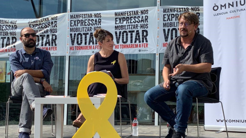 Marcel Mauri i Xavier Domènech en la presentació del llibre de Jordi Cuixart 'Ho Tornarem a Fer'. ÒMNIUM CULTURA Marcel Mauri i Xavier Domènech en la presentació del llibre de Jordi Cuixart 'Ho Tornarem a Fer'. ÒMNIUM CULTURA