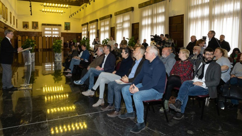 El alcalde de Zaragoza, Pedro Santisteve, apeló al derecho internacional y la justicia universal al presentar la querella contra los crímenes del franquismo. / Daniel Marcos El alcalde de Zaragoza, Pedro Santisteve, apeló al derecho internacional y la justicia universal al presentar la querella contra los crímenes del franquismo. / Daniel Marcos