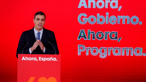 El secretario general del PSOE y presidente del Gobierno en funciones, Pedro Sánchez, durante la presentación del programa electoral de su partido para las elecciones del 10 de noviembre. EFE/Chema Moya El secretario general del PSOE y presidente del Gobierno en funciones, Pedro Sánchez, durante la presentación del programa electoral de su partido para las elecciones del 10 de noviembre. EFE/Chema Moya
