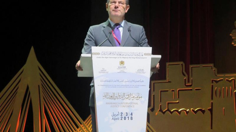 El ministro español de Justicia, Rafael Catalá, durante su intervención un foro sobre la independencia judicial celebrado en Marruecos este 2 de abril. | JAVIER OTAZU (EFE) El ministro español de Justicia, Rafael Catalá, durante su intervención un foro sobre la independencia judicial celebrado en Marruecos este 2 de abril. | JAVIER OTAZU (EFE)